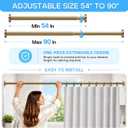 Gold Shower Curtain Rod 54-90 Inch 1"Dia Tension Curtain Rod