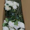 50 PCS Fake White Roses, Artificial White Flowers Bulk Realistic Silk Faux Roses with Stems for Wedding Decorations Table Centerpieces Bridal Bouquet DIY Floral Arrangement Event Party Home Decor