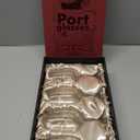 GLASSIQUE CADEAU Port and Dessert Wine, Sherry, Cordial, Aperitif Tasting Glasses | Set of 4 Small Crystal 7 oz Sippers | Mini Short Stem Nosing Taster Copitas