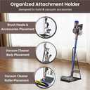 Universal Vacuum Stand,Storage-Stand-Docking-Station-Holder,Stable Metal Storage Bracket Stand Holder,Compatible with Dyson,Hoover, Eureka, Rainbow,Shop VAC and Most Stick Vacuum(Black)