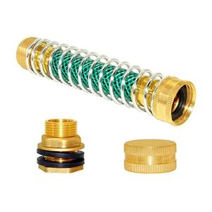 Joywayus Barrel Connector Kit（One 3/4" GHT Female Garden Hose Cap, One 1/2 NPT Female-3/4GHT Male Water Tank Connector Theaded Bulkhead Fitting and One 5.5 inch hose)