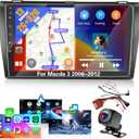 Car Radio for Mazda 3 2006-2012: [2G+32G] 9 inch Car Stereo with Wireless Carplay Android Auto, Touch Screen Upgrade for Mazda 3 with GPS Bluetooth WiFi SWC FM RDS DSP 26UI Backup Camera
