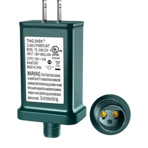 29V LED Power Supply, Christmas Tree Plug Adapter, IP44 Waterproof Class 2 Power Supply for Christmas String Light Inflatable Decorations (TS-26W29V)