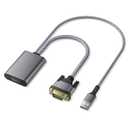 Elebase VGA to HDMI Adapter,1080P VGA Source to HDMI Display Cable Converter with Audio,VGA Male to HDMI Female Dongle Connector for VGA Computer/Laptop/Desktop/PC to HDMI Monitor/TV/HDTV/Projector
