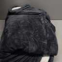 Westinghouse Electric Throw Blanket with Foot Pocket for Adults, Soft Flannel to Sherpa Heated Throw with 6 Heating Levels & 2-10 Hours Time Settings, Fast Heating & Machine Washable, 50x62, Charcoal