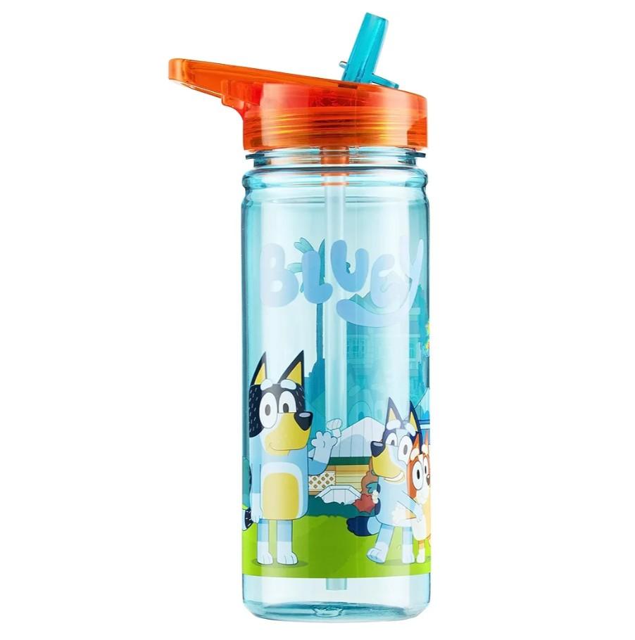 Bluey Kids Water Bottle with Straw 20 oz BPA Free Leak Proof Plastic Drink Bottle for Preschool Travel Sports Reusable Waterbottle Gifts for Kids