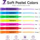 2 x Pastel Highlighters, 7 Pack Aesthetic Tank Style Highlighters, Chisel Tip Cute Highlighter for Journaling, Bible Study, Notes, School and Office Supplies
