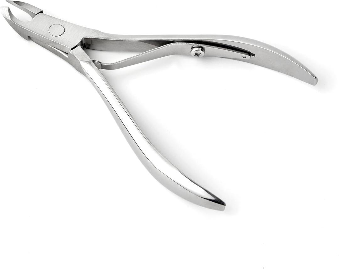 LB2 Cuticle Trimmer Cuticle Nippers,Professional Stainless Steel Cuticle Cutter Cuticle Clippers Cuticle Remover,Pedicure Manicure Tools for Fingernails and Toenails 3.5" (Silver)