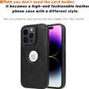 for iPhone 14 Case Leather, 2 in 1 Detachable,Compatible with MagSafe,with Card Holder, PU Leather Kickstand Card Slots Case 6.1" Black