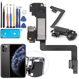 Earpiece Speaker for iPhone 11 Pro Ear Speaker Replacement for iPhone 11 Pro Speaker Replacement Light Proximity Sensor Flex Cable Earphone Speaker Assembly with Tools