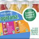Tropicana 100% Juice 3-Flavor Fruit Blend Variety Pack, 10 Fl Oz, Bottles, (Pack of 24), 10 ounces (EXP 05/08/26)