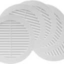 Repa Market 5-Pack 6'' Inch - Plastic White Vent Covers with Flange - Round Soffit Vent - Air Vent Louver - Grille Cover - Protective Screen Mesh - HVAC Ventilation