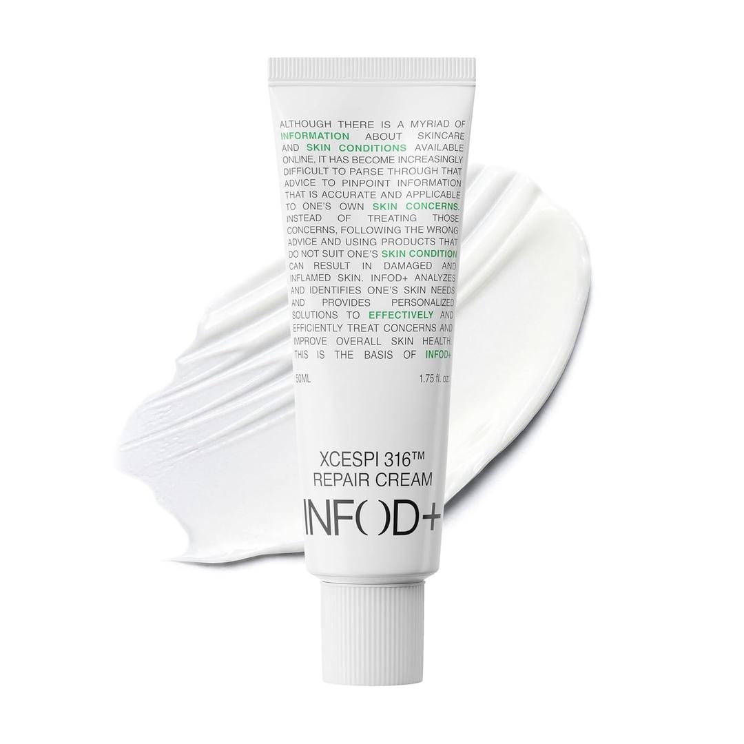 INFODPLUS Sensitive Skin Moisturizer Face Cream with Ceramide and Panthenol, Barrier Repair Support Hydrating Soothing Cream, Lightweight Calming Facial Moisturizer, Korean Skincare 1.69 fl oz, 50ml
