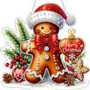 VODAPYC Christmas Diamond Art Hanging Kit for Adults, DIY Double Sided Special Shaped Diamonds Art Window Pendant Ornament for Home Decor(Gingerbread Man)