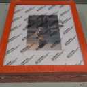 KINLINK 8x10 Picture Frame Orange, Solid Wood Frames with Acrylic Plexiglass for Pictures 4x6/5x7 with Mat or 8x10 without Mat, Tabletop and Wall Display Photo Frame, Set of 4
