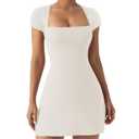 Caracilia Women's Square Neck Tennis Dress, Large