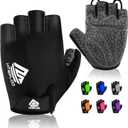 Bike Gloves for Men Women with Anti-Slip Shock-Absorbing Pad, Light Weight Half-Finger Cycling Gloves L