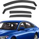 ACLONG in-Channel Rain Guards Compatible with Honda Accord 2018 2019 2020 2021 2022 2023, Black Window Deflectors Window Visor Side Shatterproof Sun Visor, 4-Pieces Set