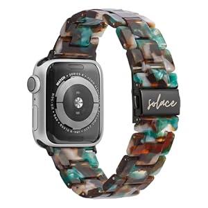 Solace Bands Lightweight Perma Watch Band - Universal Fit for Apple Watch Bands for Women and Men, iWatch Bands for 38mm 40mm 41mm 42mm 44mm 45mm 49mm Ultra, SE and Series Series 10 9 8 7 6 5 4 3 2 1 (Matte Solid) Size: 38/40/41/42/44/45mm