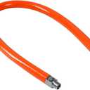 HUOYANSHE-48" Commercial and Mobile Gas Hose Safety Connector Kit with 2 Elbows, Quick Disconnect-3/4, Flexible Gas Line,Brass Valve, Restraining Devices for Kitchen Equipment and Power Generator
