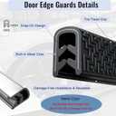 2 x Car Door Edge Guards Black 32.8ft (10m), Car Door Protector Rubber Edge Trim Fits Most Vehicle, No Glue, U-Shaped, Built-in Metal Clips, Easy to Cut