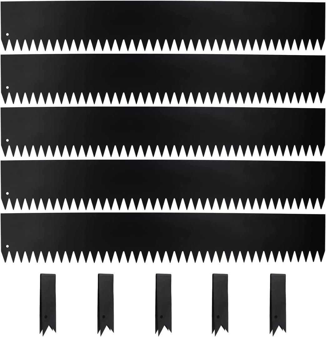 5 Pack - 40'' L x 6'' H Steel Landscape Edging Border Edging for Landscaping Metal Garden Edging Lawn Edging No dig Hammer in Edging for Gravel Yard Pathway(16.7FT Total Length)
