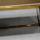 whitebeach 48" x 16" Over The Door Full Length Mirror Hanging Door Mirror Wall Mirror Hanging Dress Bedroom Gold