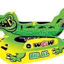 Wow Sports Big Al Alligator Towable Tube - 1-4 Person - 680 lb Capacity - Nylon Cover - for Boating - Youth & Adults, One