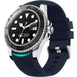 Fullmosa 22mm 20mm 24mm Silicone Watch Bands No Gaps Compatible for Samsung Galaxy Watch 7 6 5 4 3,Galaxy Watch 46mm 42mm,Garmin (Blue)