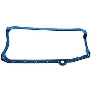 SBC Blue Oil Pan Gasket Steel Core Rubber Replacement Compatible for 305 350 Small Block Chevy 86-95
