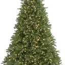 National Tree Company 6.5 ft Pre-Lit Jersey Fraser Fir Artificial Christmas Tree, 800 Clear Lights, 2,224 Tips, Includes Stand, Green