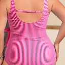 Yonique Plus Size One Piece Swimsuits for Women Tummy Control Bathing Suits Full Coverage Swimwear (Pink, XL)