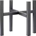 YueTong 2 Pack Indoor Plant Stand for Large Plants, Outdoor Plant Stands Fits 12-16 inch Pot,Adjustable Metal Heavy Duty Planter Stand(Matte Black)