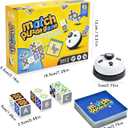 varbertos Wooden Matching Game Puzzle Games, Pattern Block Match Puzzles Building Cubes with Bell for Kids and Adults Toys Board Games for Family Night