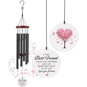 BeauGift Best Friend Birthday Gifts for Women, 32" Wind Chimes Friendship Gifts for Friends, Long Distance Wedding Graduation Gift, Home Decor Keepsake for Friend Bestie BFF