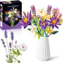 Flower Bouquet Building Set, 891PCS DIY Artificial Flower Bouquet Set, Birds of Paradise and Water Lily Bouquet Building Sets for Home Office Decor for Adults, Gift for Valentine's Day, Mother's Day