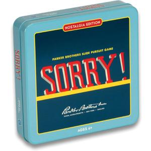 WS Game Company Sorry! Nostalgia Edition Board Game in Collectible Tin