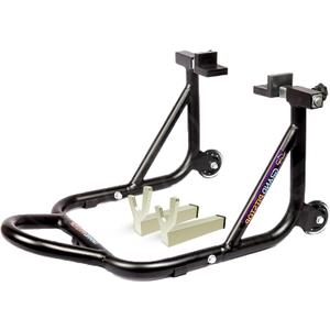 GRAND PITSTOP Motorcycle Stand, Paddock Lift Stand for Rear Wheel with Fork & Swingarm Spool,Weight Capacity 529 lbs/240 Kg's, Dismantable Stand, for Honda Kawasaki Suzuki Motorcycles, Black