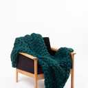 Knitted Throw Blanket for Sofa,Handmade Knit Chunky Blanket Throw Sofa Throw for Gift Sofa Bed,Chunky Knit Blanket(Dark Green 40"x60")