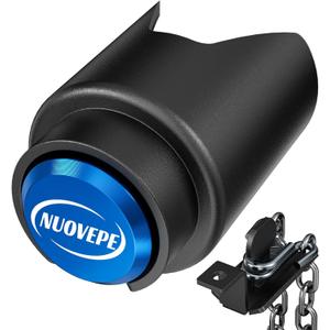 Trailer Lock Fits 2 Inch Couplers, Secures Safety Chains Anti-Theft Ball Hitch Lock, Pry-Resistant & Heavy-Duty Trailer Hitch Locks for RV | Boat | ATV | Utility Trailer (Blue)