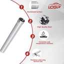 LCGP 5 inch Custom Mandrel Straight Exhaust Pipe, 30" Long, 5" ID/OD Aluminized Steel Exhaust Pipe