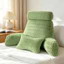Reading Pillow for Bed, Back Rest Bed Pillow for Sitting Up with A Cylindrical Pillow and Lumbar Pillow, Back Support Pillows for Bed Sitting Up, Upright Husband Pillows for Adults & Children(18 Inch)