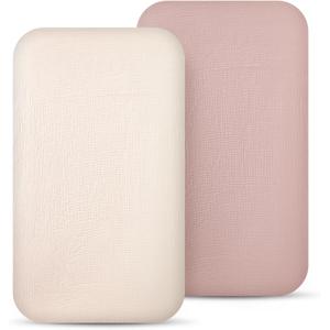 lulumoon Muslin Bassinet Sheets for Baby: Soft Bedside Sleeper Bassinet Fitted Sheets for Boys and Girls