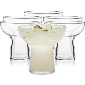 Libbey Stemless Margarita Glasses Set of 6, 10.25 ounces Classic Lightweight Margarita Cups, Fancy Glassware Set for Celebrations