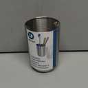 iDesign Austin Metal Covered Holder Stand, Holds Regular and Electric Toothbrushes in Master, Guest, Kid's, College Dorm Bathroom, Brushed