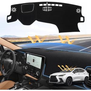 Sunsdrew Dash Cover for 2022-2025 2026 Lexus NX NX 250/NX 350/NX 350h/NX 450h+ Dashboard Cover Mat for NX Accessories Sunshade Nonslip Mesh Protector No Glare