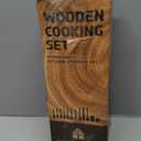 Wooden Spoons for Cooking Wooden Cooking Utensils Set with Holder, Spoon Rest & Hooks, Teak Wood Nonstick Kitchen Cookware Durable Set of 12 Piece with Holder