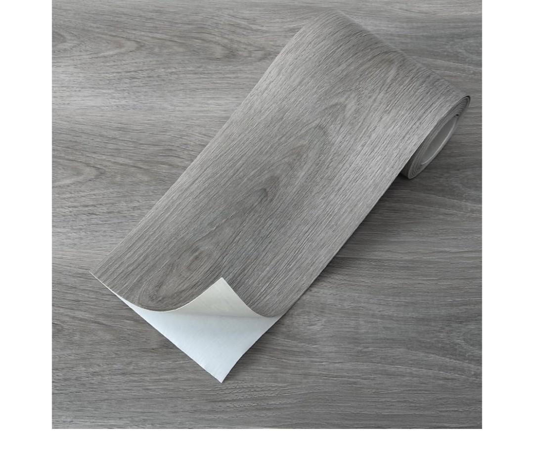 Art3d 60 Sq.ft Peel and Stick Floor Tiles, 40Pcs Luxury Vinyl Plank Flooring Wood Look, Adhesive and Waterproof Tile Sticker for Bedroom, Living Room, Kitchen, Gray