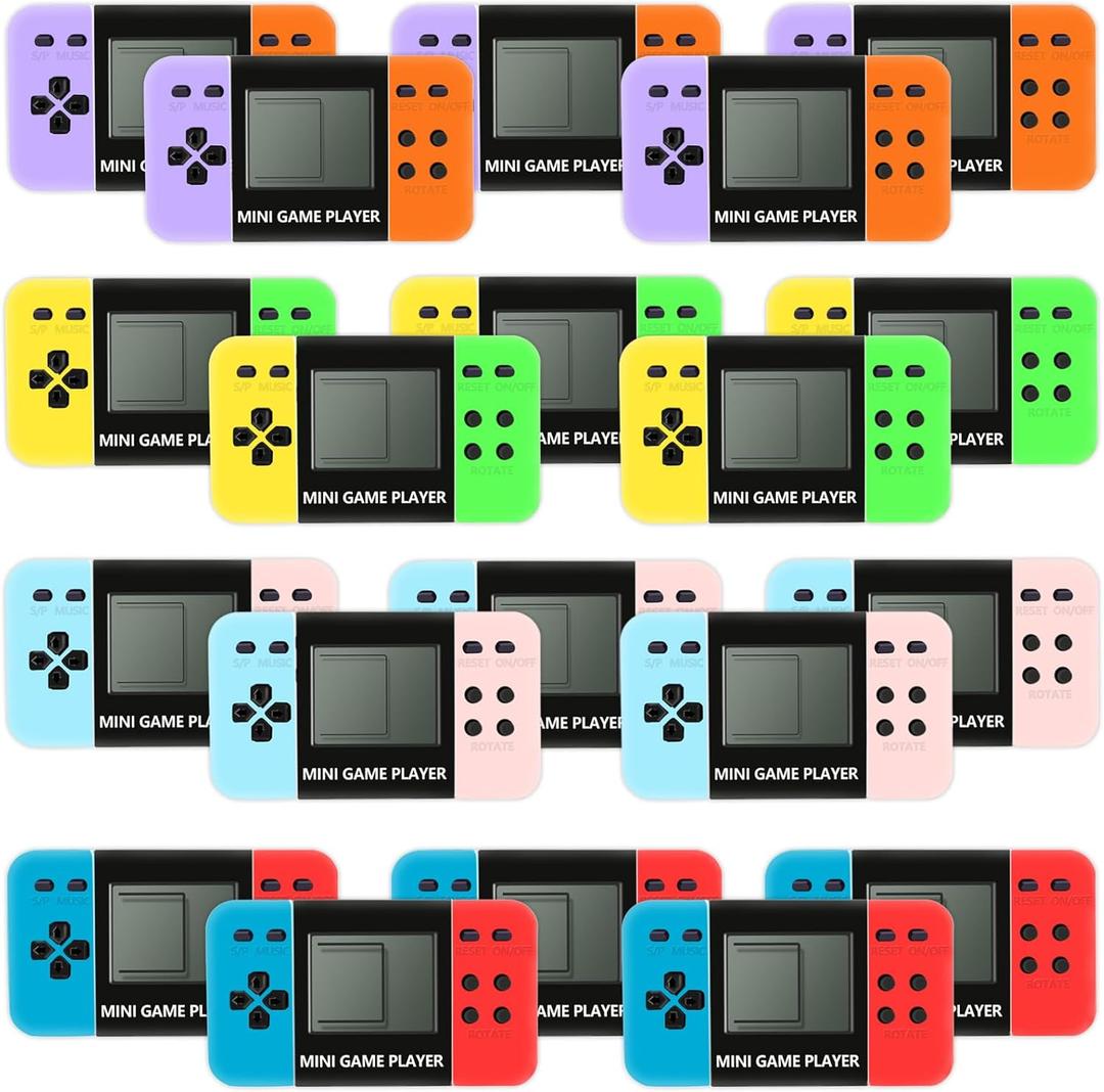 DOEA 20 Pack Video Game Keychain Party Favors,Arcade Video Game Keychain,Classroom Prizes, Carnival Prizes,Treasure Box Toys Goodies Bags Stuffer
