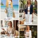 GRACE KARIN Cardigan Sweaters for Women Casual 3/4 Sleeve Lightweight Cardigans 2026 Summer Spring Button Down Sweater Tops (White, XXL)
